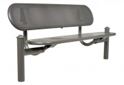 Banc public en acier perforé - L 1800 mm - Assise 450 mm