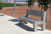 Banc public en béton avec dossier 180 cm