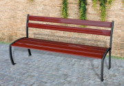 Banc public en bois 6 lames - longueur 1800 mm