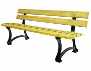 Banc public en bois pin traité - L.1800 mm - Hauteur d’assise : 440 mm