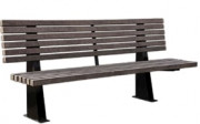 Banc public en plastique recyclé 2 mètres