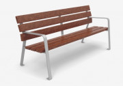 Banc public en plastique recyclé