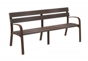 Banc public en plastique recyclé - L. 1800 mm - 5 lames