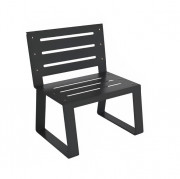 Banc en acier - Ajouré – 1 place - L.700 x P.600 x H.805 mm - Coloris au choix