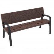 Banc urbain en polyéthylène à fixer au sol - L.1700 mm - 100% recyclable  
