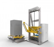 Banderoleuse automatique à table tournante 5 faces - 70 palettes/heure