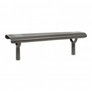 Banquette publique en acier - L.1500 mm - H. assise : 450 mm - Scellement direct