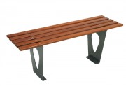 Banquette en bois avec pieds tôle acier