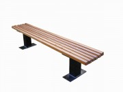 Banquette en bois pieds profilé acier