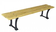 Banquette publique 3 lames en pin traité autoclave - L. 1000 mm - Pieds en fonte