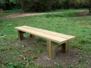 Banquette publique bois 2 m