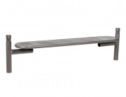 Banquette publique en acier - Longueur : 1800 mm - A sceller