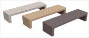Banquette publique en plastique PEHD