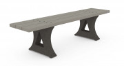 Banquette urbaine en plastique recyclé - L. 1800 mm - ? sceller