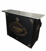 Bar mobile à roulette pliable et personnalisable