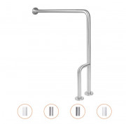 Barre d'appui inox angle droit sol et mur