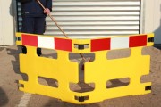 Barrière de chantier pliable en polyéthylène jaune - L : 2000 ou 3000 mm - H : 800 mm