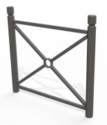 Barrière de ville avec pommeau - L.1072 ou 1572 mm - H. 1000 mm