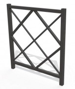 Barrière de ville Losange - L.1000 mm ou 1500 mm x H.1100 mm - A sceller ou sur platines