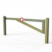 Barrière ouvrante en bois - Passage de 3000 à 4500 mm - Hauteur hors sol 1100 mm - Pin traité