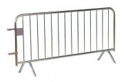 Barrière de police acier galvanisé - 14 ou 18 barreaux - L. 2000 ou 2500 mm