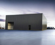 Bâtiment acrotère isolé 380m² + porte sectionnelle & portillon