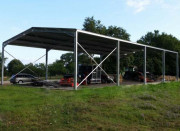 Hangar en kit 300m² - Dim. L24 x l12,6 x H5 m - Bi-pente 16%
