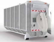 Benne à feuilles avec groupe d'aspiration