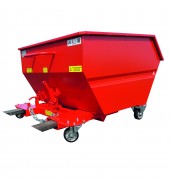 Benne basculante à hauteur réduite - Volume de 310 à 1200 L - Charge 1000 ou 1500 kg