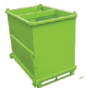 Benne à fond ouvrant gerbable - 500 ou 1000 L