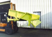 Benne basculante ouverte pour squelettes de découpe - Volume de 580 à 990 L