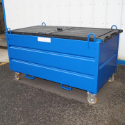 Benne BTR avec couvercle pour chariot élévateur - Volume de 500 à 2500 L