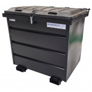 Benne pour chariot à tête rotative - Capacité : 1000 l - Dimensions hors tout :1316 x 960 x 1242 mm