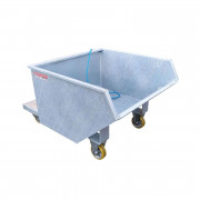 Benne basculante surbaissée sur roues - Volume de 180 à 2000 L