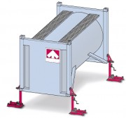 Béquille pour conteneur à suspensions mécaniques - Capacité 32 tonnes - Course 500 mm