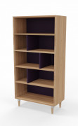 Bibliothèque pour chambre en bois massif - H.1600 x P.480 x L.800 mm.