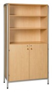 Bibliothèque scolaire - 4 tablettes réglables - panneau de particules surfacé mélaminé - L.900 x H.1830 x P.450 mm