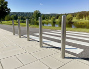 Potelet en inox - Ø 76.1 mm - 88.9 mm ou 101.6 mm - H.1080 mm