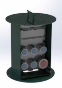 Borne escamotable pour distribution énergie