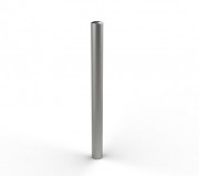 Potelet inox tête bombée amovible par clé ergot - Diamètre: 76 à 114 mm - Hauteur h sol: 750 à 1200 mm - A sceller