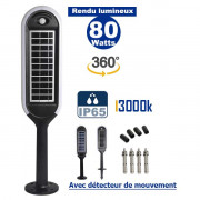 Borne LED solaires verticale Dernière génération