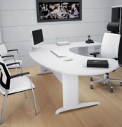 Bureau ergonomique avec caisson intégré