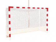 But Handball compétition avec barre de stabilisation - Arceaux fixes ? 32 mm - Acier galvanisé – H.2000 mm – Madison ou Démontable – Mobile ou à sceller