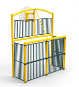 But multi-sports Classic - Remplissage : Barreaudé - Foot Hand Basket - Scolaire / Loisirs - 3 x 2 m - Acier galvanisé plastifié – Scellement direct ou Sur platine