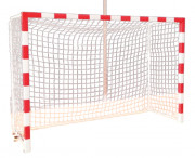 But Handball compétition sans barre de stabilisation - Arceaux fixes ? 32 mm - Acier galvanisé – H.2000 mm – Madison ou Démontable – Mobile ou à sceller