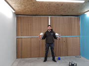 Montage mur aspirant pour cabine de peinture