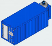 Cabine de sablage conteneur mobile - Avec système d’extraction poussière - Dimensions sur mesure