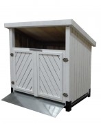 Cache conteneur en bois couvert - Dim. L140 x P100 x H150 cm