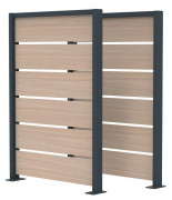 Cache conteneur en lames HPL - 2 ou 3 modules - Dim. L1000 ou 1600 x P80 ou 1000 x H1450 mm