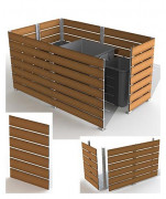 Cache-conteneur modulable en stratifié - 6 ou 7 lames 